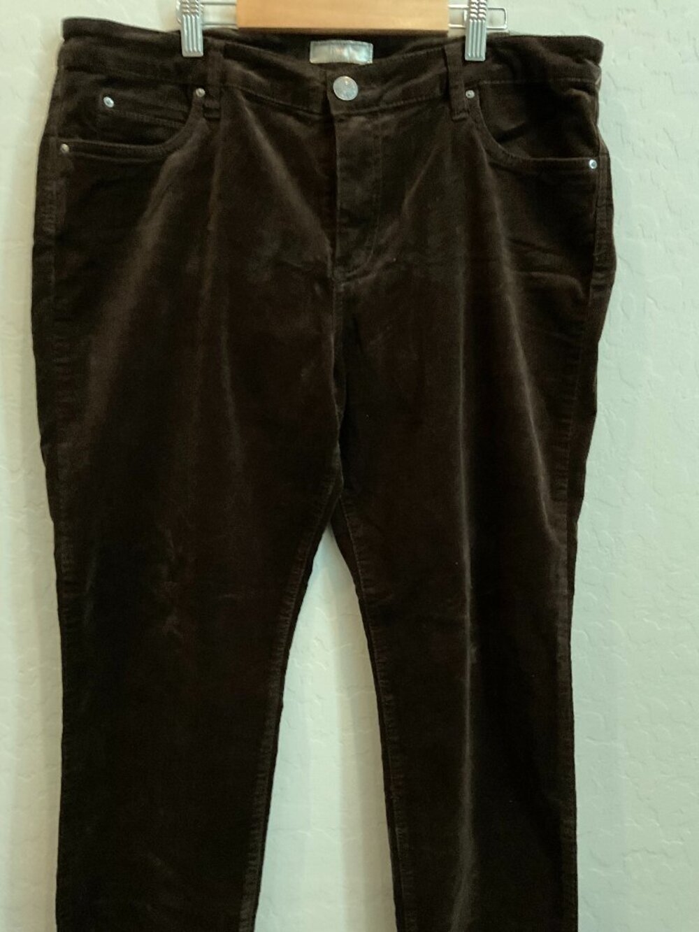 KUT from the Kloth Women's Diana Skinny Corduroy Pants Dark Brown Size 16